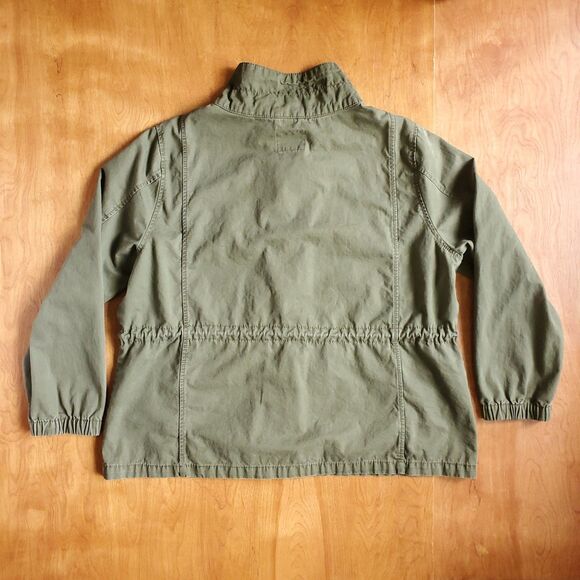 Old Navy Field Jacket XXL Olive Green Military Style Utility Chore Barn Coat - Picture 3 of 8